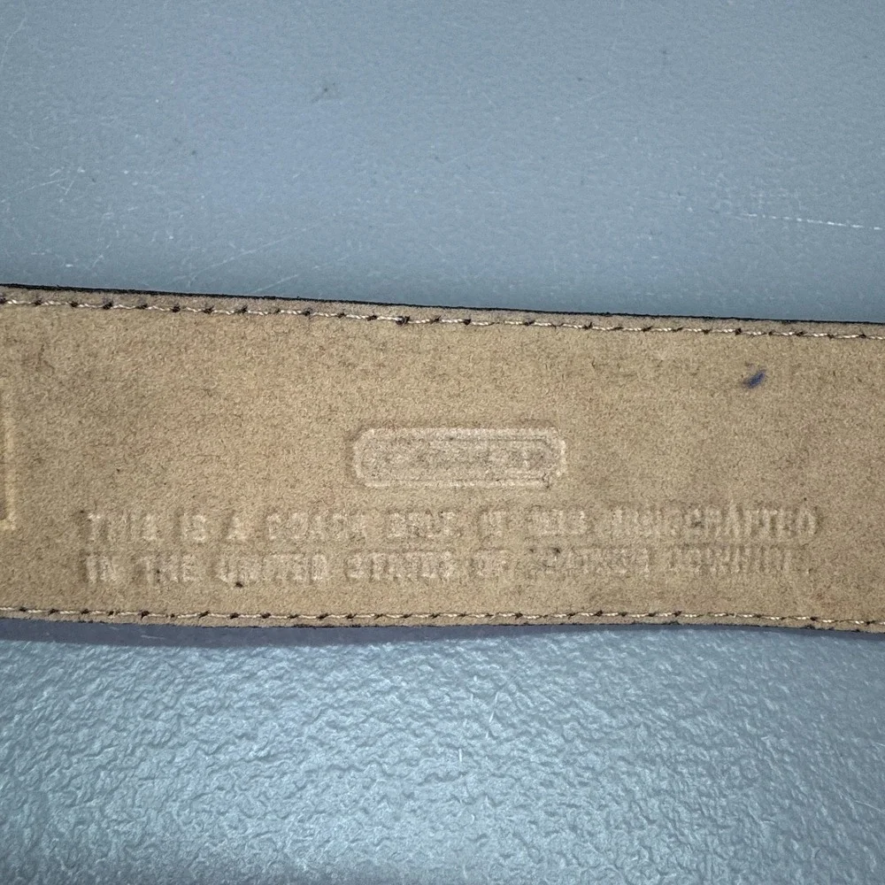 VTG Coach Belt Mens Brown XL Genuine Leather Made In USA Preppy Quiet Luxury